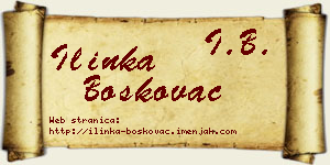 Ilinka Boškovac vizit kartica